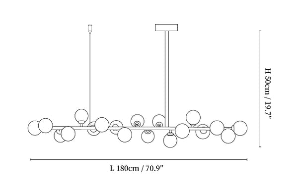 Linear Balls Chandelier
