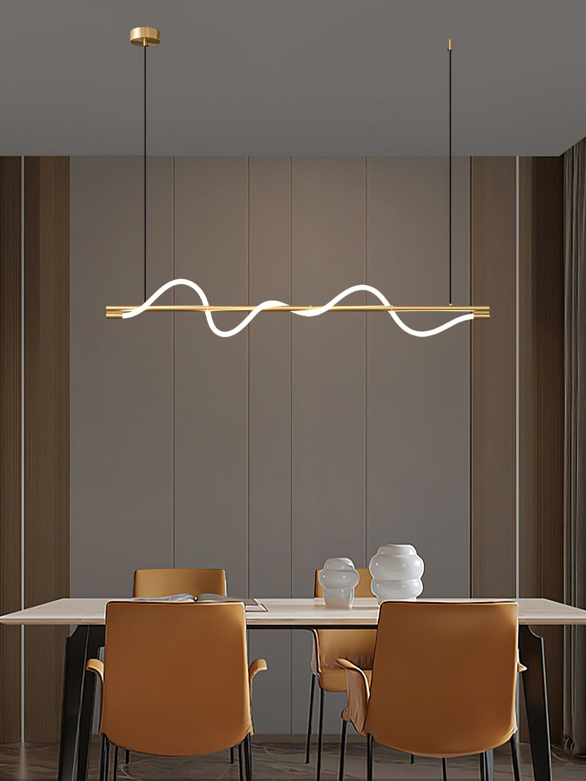 Linear Curve Island Pendant Lamp
