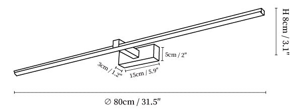 Linear Mirror Plug-in Wall Light