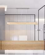 Linear Travertine Suspension Lamp