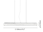 Linear Travertine Suspension Lamp