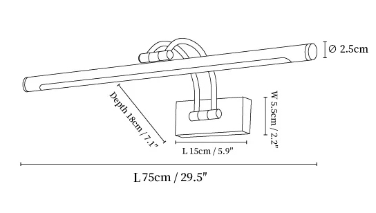 Linear Vanity Plug-in Wall Light