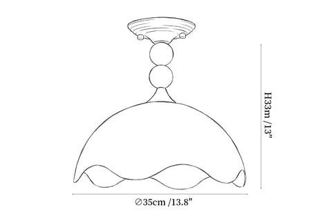 Liora Scallop Ceiling Light