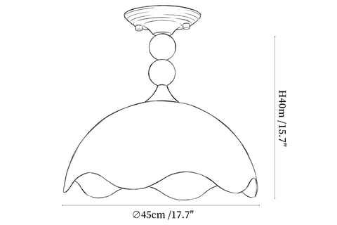 Liora Scallop Ceiling Light