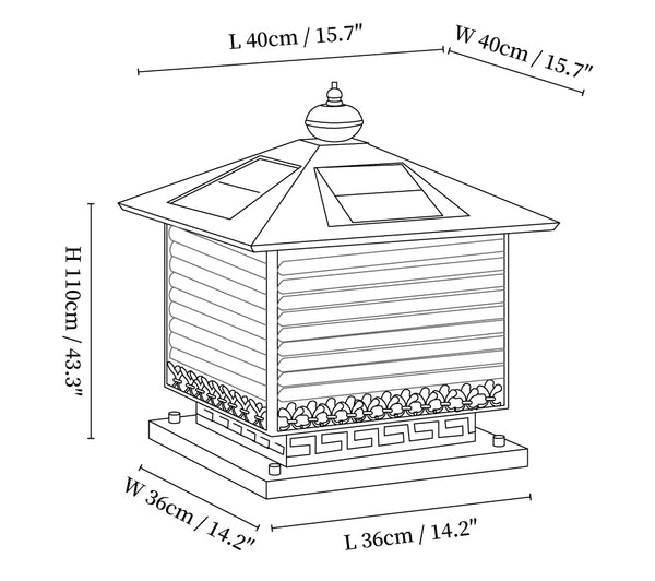 Liora Solar Pagoda Outdoor Light