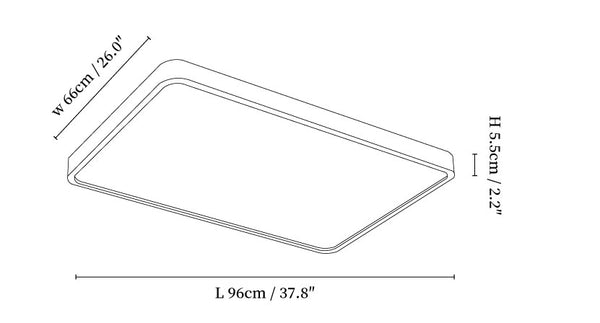 Lira Rectangular Ceiling Light