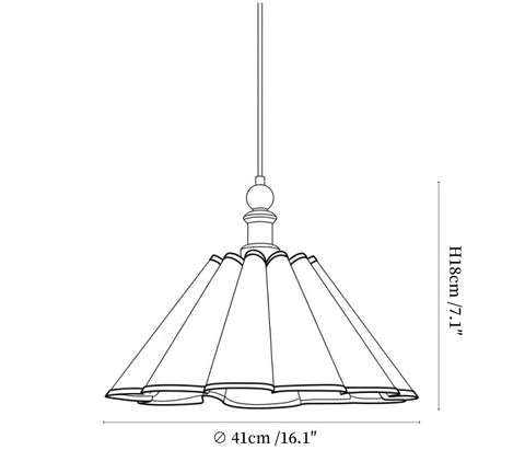 Lirenne Pleat Pendant Lamp