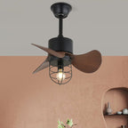 Loft Blade Cage Ceiling Fan Light