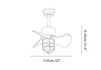 Loft Blade Cage Ceiling Fan Light