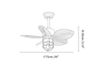 Loft Blade Cage Ceiling Fan Light