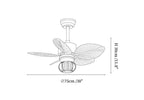 Loft Blade Cage Ceiling Fan Light