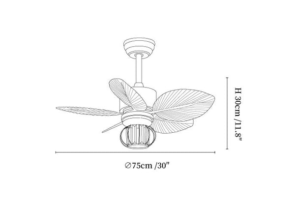 Loft Blade Cage Ceiling Fan Light