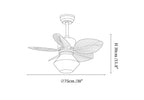 Loft Blade Cage Ceiling Fan Light