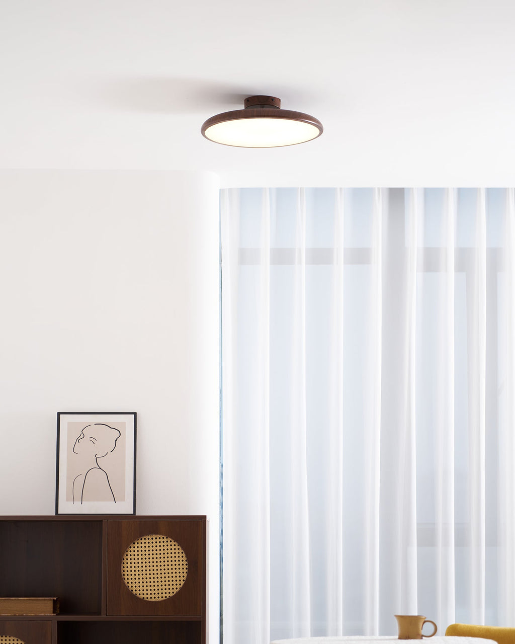Lola Wood Grain Adjustable Ceiling Lamp