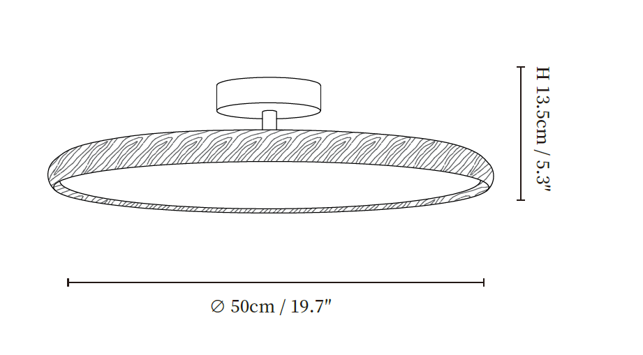 Lola Wood Grain Adjustable Ceiling Lamp