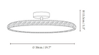 Lola Wood Grain Adjustable Ceiling Lamp