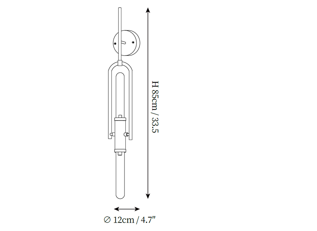 Long Arc Glass Wall Lamp