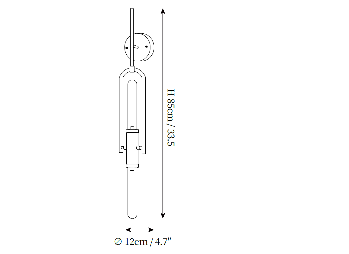 Long Arc Glass Wall Lamp