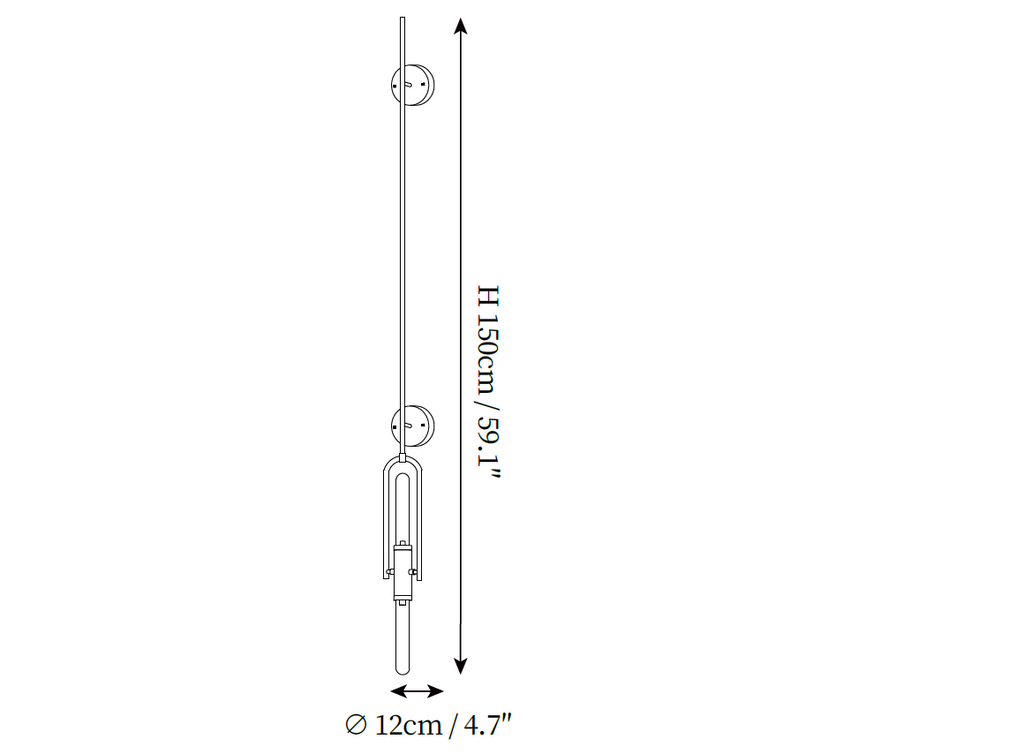 Long Arc Glass Wall Lamp
