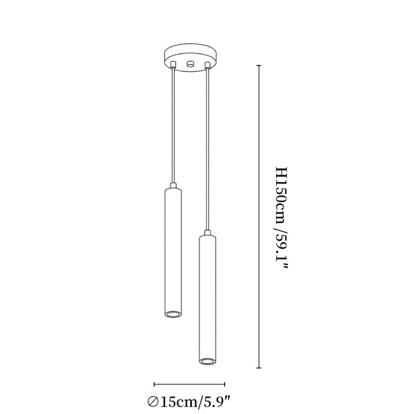 Long Cylinder Pendant Lamp
