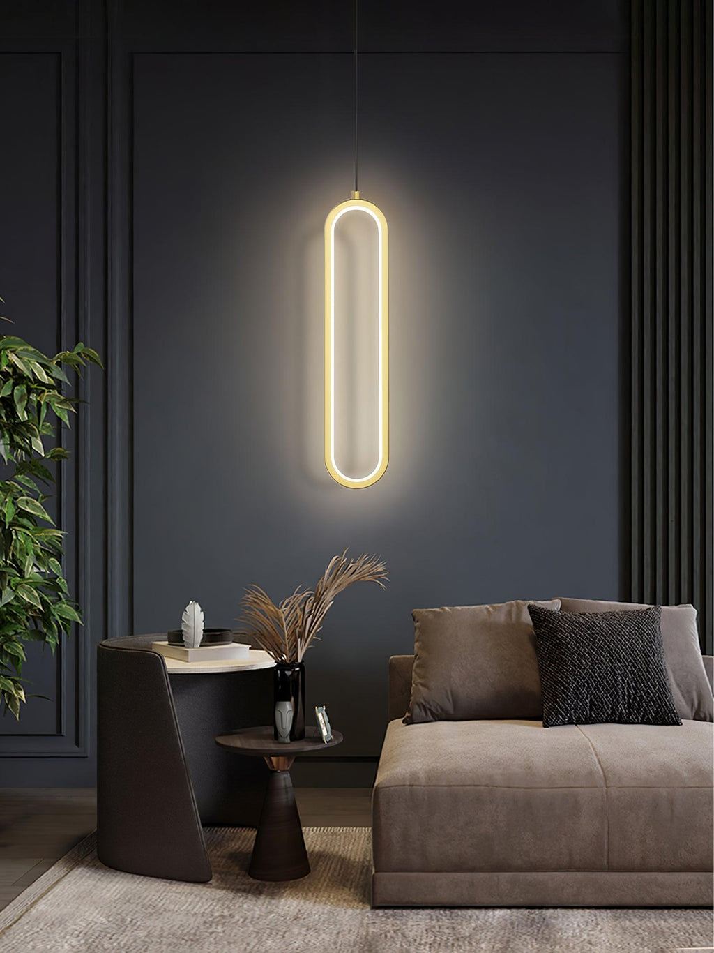 Long Oval LED Pendant Lamp