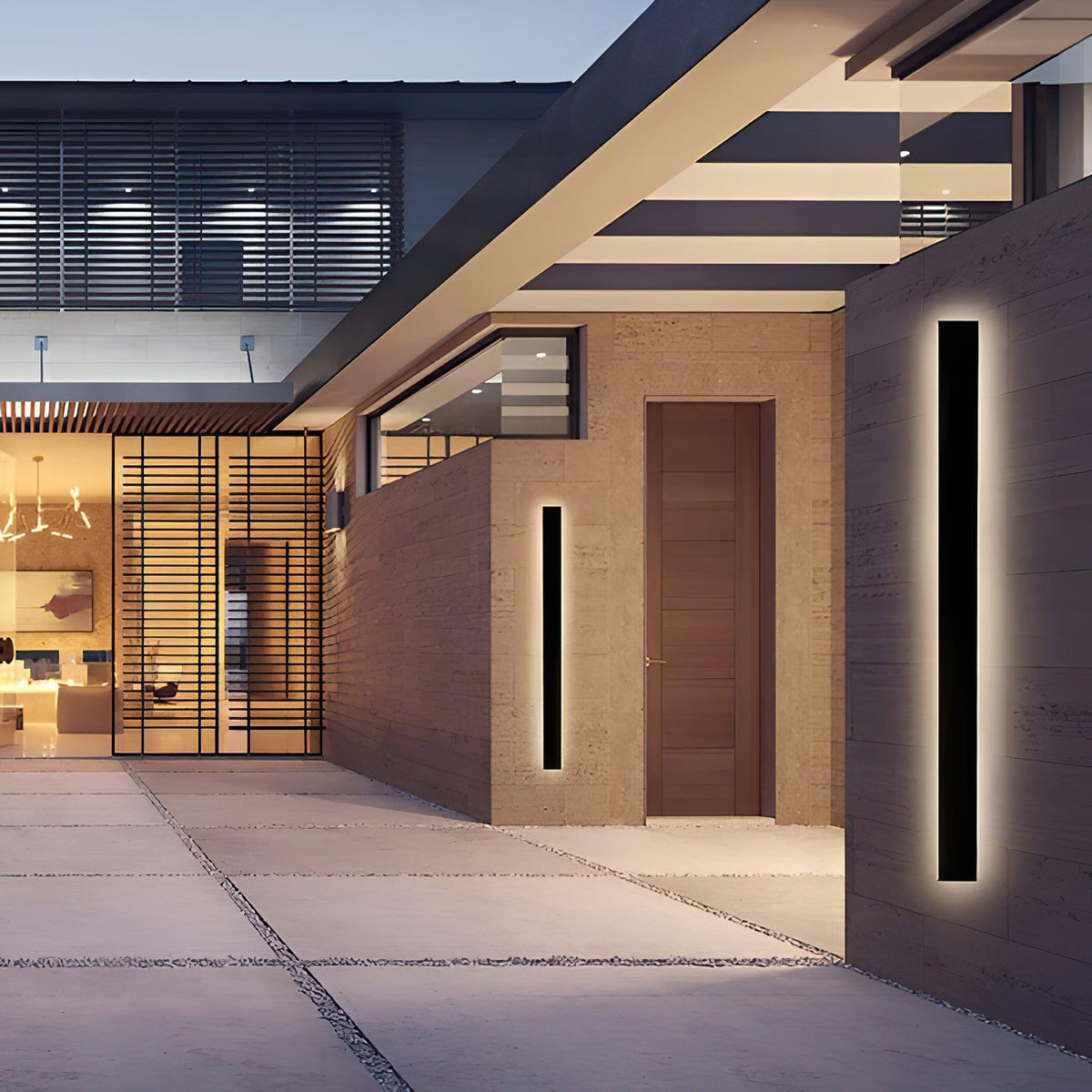 Long Strip Outdoor Sconce Solar Power