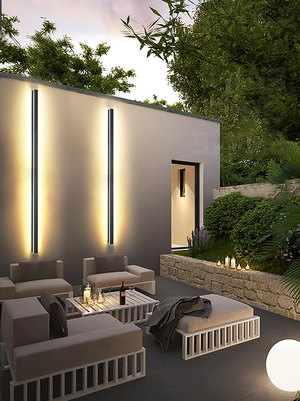 Long Strip Outdoor Sconce Solar Power
