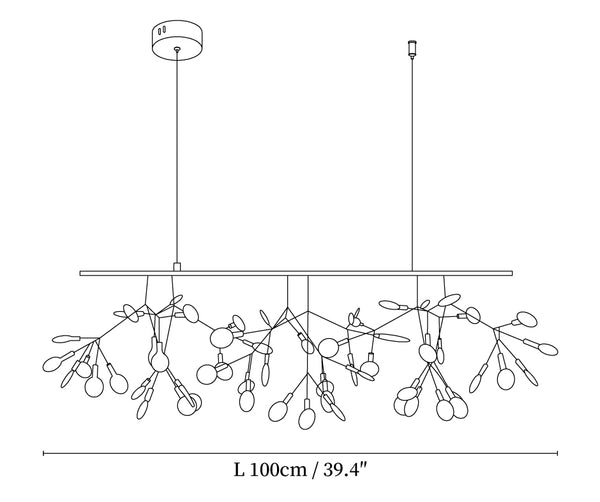 Long Style Firefly LED Chandelier