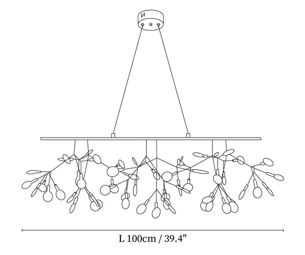 Long Style Firefly LED Chandelier