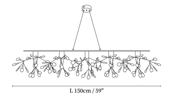 Long Style Firefly LED Chandelier