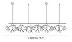 Long Style Firefly LED Chandelier