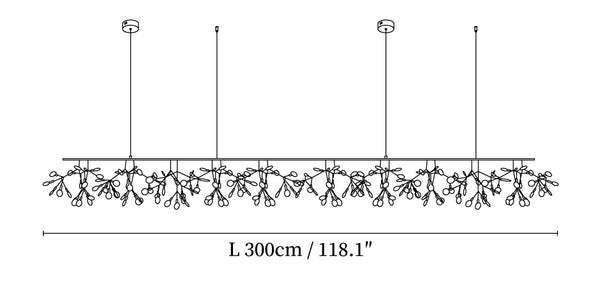 Long Style Firefly LED Chandelier