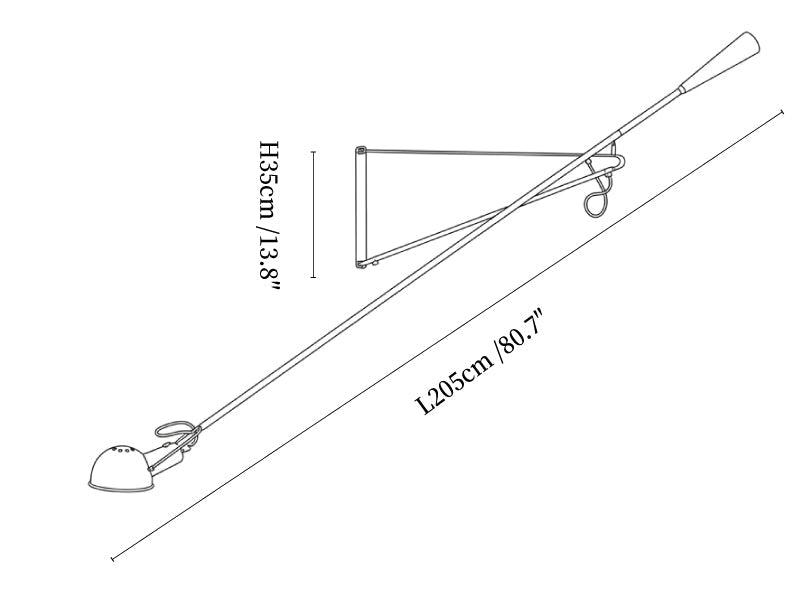 Long Swing Arm Wall Lamp
