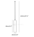 Long Tube Glass Pendant Light