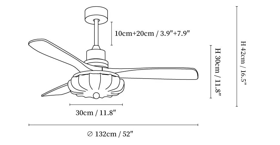 Lotus Bloom Ceiling Fan Light