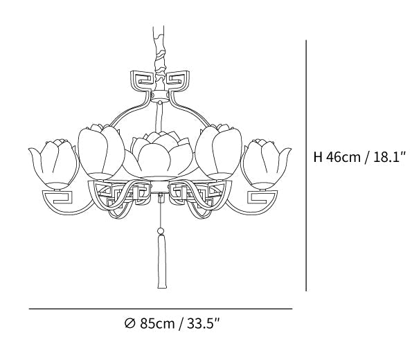 Lotus Bloom Chandelier