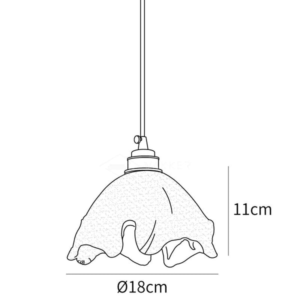 Lotus Crystal Small Pendant Light