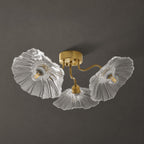 Lotus Leaf Glass Ceiling Lamp