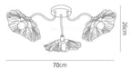 Lotus Leaf Glass Ceiling Lamp