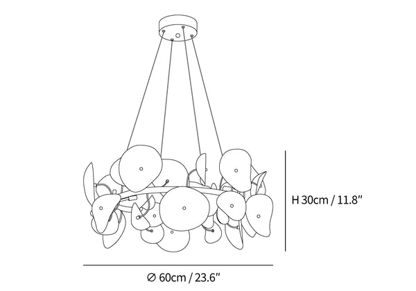 Lotus Petal Chandelier