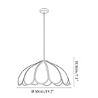 Lotus Petal Fabric Pendant Light