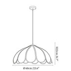 Lotus Petal Fabric Pendant Light