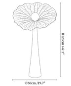 Lotus Veil Woodgrain Floor Lamp