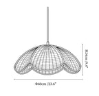 Lotus Woven Rattan Pendant Lamp