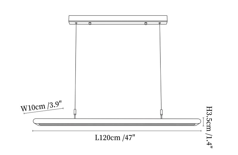 Louvered Wood Linear Pendant Light