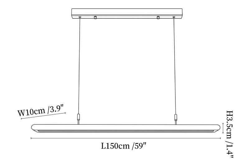 Louvered Wood Linear Pendant Light