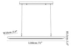 Louvered Wood Linear Pendant Light