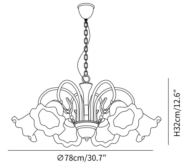 Luce Black Chandelier
