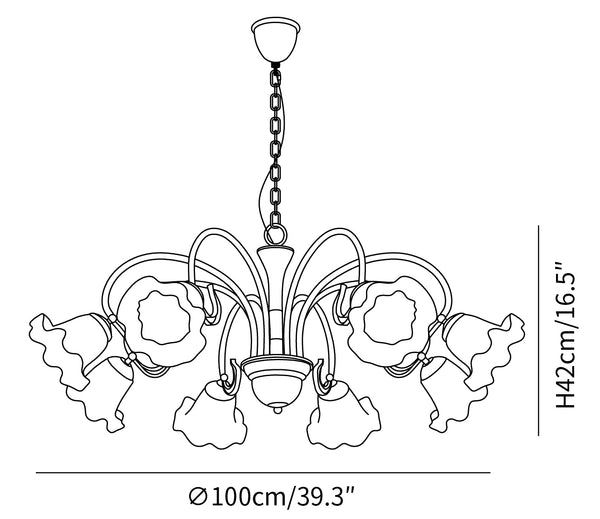 Luce Black Chandelier