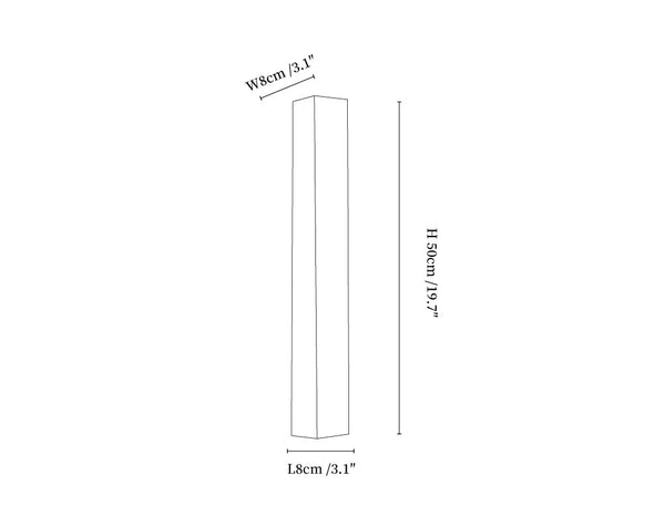 Lucent Pillar Alabaster Wall Light